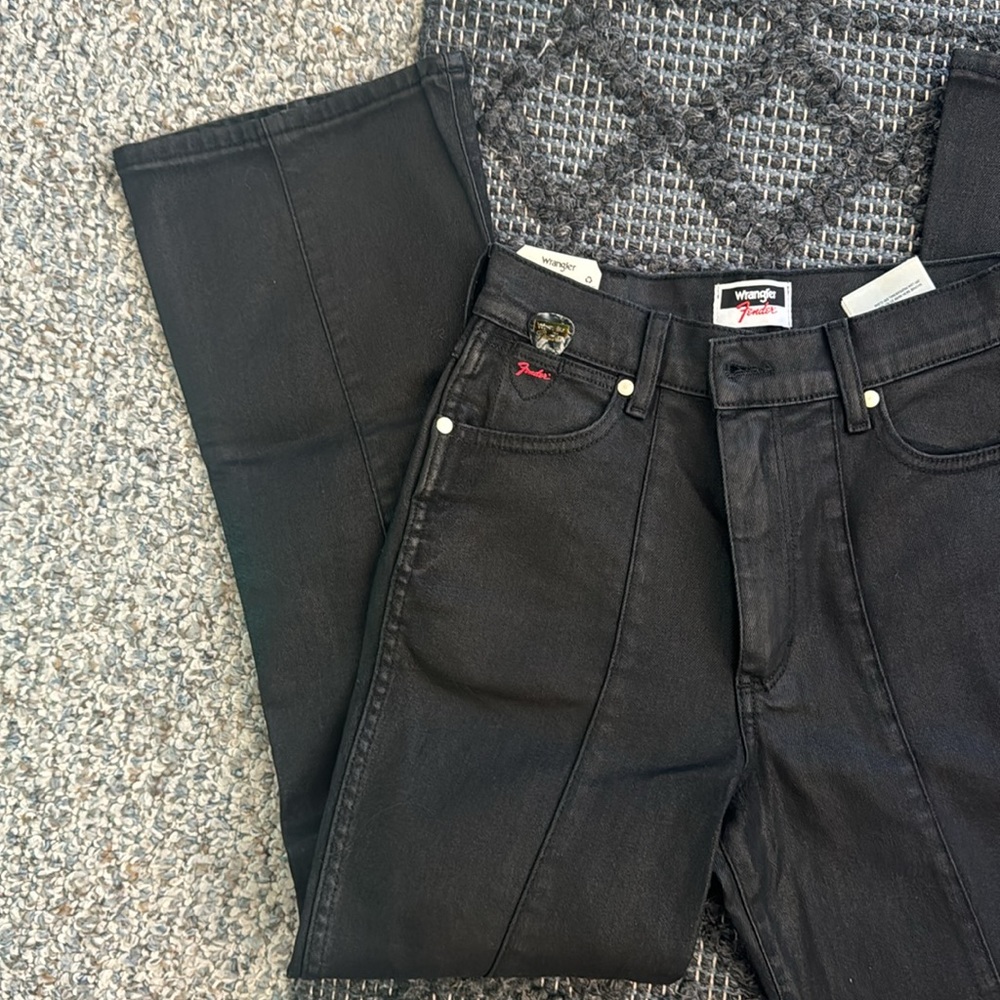 NWT Wrangler / Fender collab high waist cropped kick flare jeans